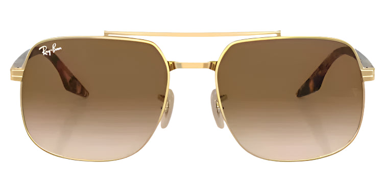 Ray-Ban RB3699 Polarized Sunglasses - Arista Gold/Brown Clear Gradient