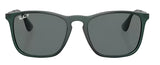 Ray-Ban Mens Chris Polarized Sunglasses - Transparent Green/Dark Grey