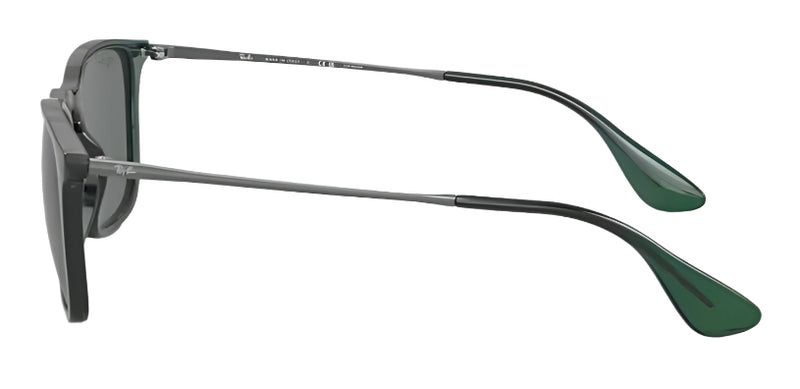 Ray-Ban Mens Chris Polarized Sunglasses - Transparent Green/Dark Grey