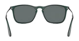 Ray-Ban Mens Chris Polarized Sunglasses - Transparent Green/Dark Grey