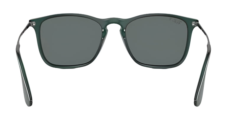 Ray-Ban Mens Chris Polarized Sunglasses - Transparent Green/Dark Grey