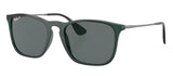 Ray-Ban Mens Chris Polarized Sunglasses - Transparent Green/Dark Grey