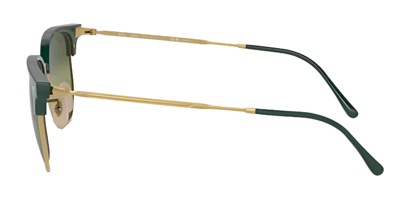 Ray-Ban New Clubmaster Polarized Sunglasses - Polished Green/Polar Green