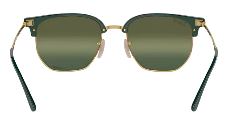 Ray-Ban New Clubmaster Polarized Sunglasses - Polished Green/Polar Green