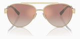 Tiffany & Co. Women's TF 3101B Non-Polarized Pilot Sunglasses - Pale Gold/Pink Gradient/Mirror Orange