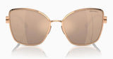 Tiffany & Co. Women's TF 3101B Non-Polarized Pilot Sunglasses - Rose Gold/Clear Mirror Lenses