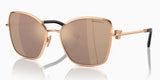 Tiffany & Co. Women's TF 3101B Non-Polarized Pilot Sunglasses - Rose Gold/Clear Mirror Lenses