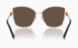Tiffany & Co. Women's TF 3101B Non-Polarized Pilot Sunglasses - Rose Gold/Clear Mirror Lenses