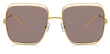 Tory Burch Womens Non-Polarized Sunglasses - Gold/Light Purple Brown