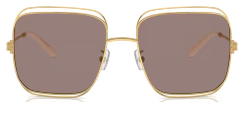 Tory Burch Womens Non-Polarized Sunglasses - Gold/Light Purple Brown