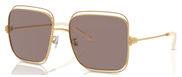 Tory Burch Womens Non-Polarized Sunglasses - Gold/Light Purple Brown