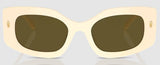 Tory Burch TY7202U Womens Sunglasses - Ivory/Dark Brown