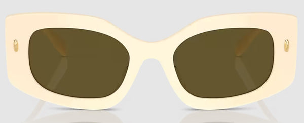 Tory Burch TY7202U Womens Sunglasses - Ivory/Dark Brown