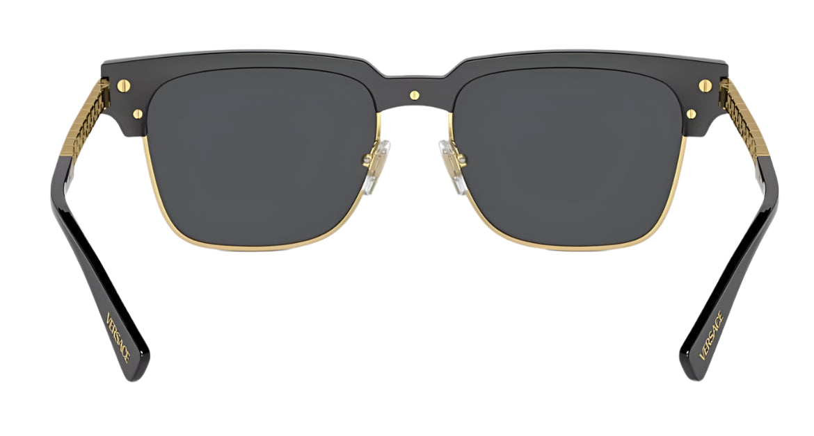 Versace Men's VE4447 Non-Polarized Sunglasses - Black/Dark Grey