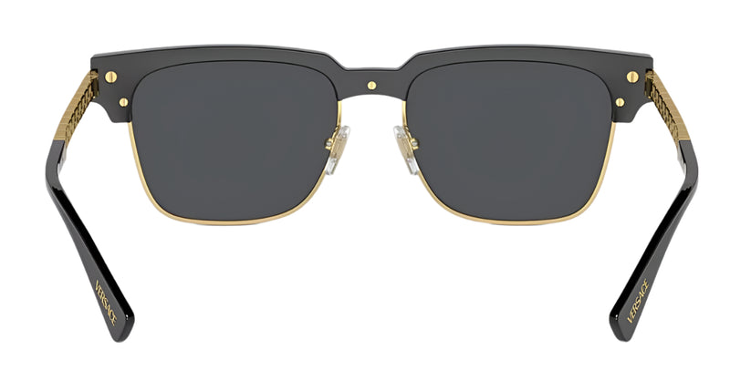 Versace Men's VE4447 Non-Polarized Sunglasses - Black/Dark Grey