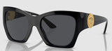 Versace Women's VE4452 Non-Polarized Sunglasses - Black/Dark Grey