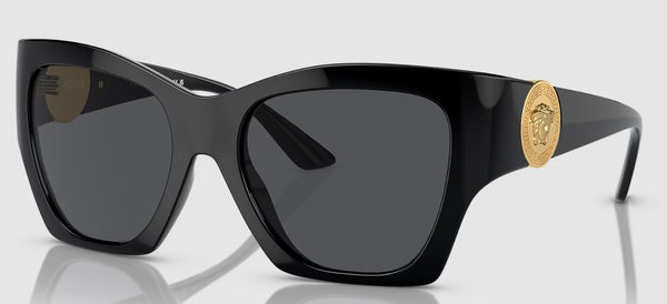 Versace Women's VE4452 Non-Polarized Sunglasses - Black/Dark Grey