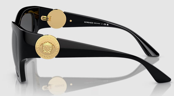 Versace Women's VE4452 Non-Polarized Sunglasses - Black/Dark Grey