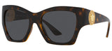 Versace Womens VE4452 Non-Polarized Sunglasses - Havana/Dark Grey
