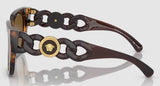 Versace Women's VE4409 Polarized Sunglasses - Havana/Dark Brown