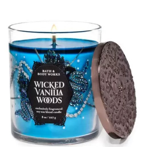 tobacco vanilla candle bath and body works 3-Wick Smoked Whiskey natural fragrance derived from essential oil Vanilla + Bourbon Candle