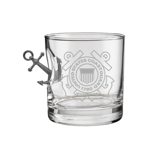 Coast Guard Anchor Rocks Glass - 11 oz.