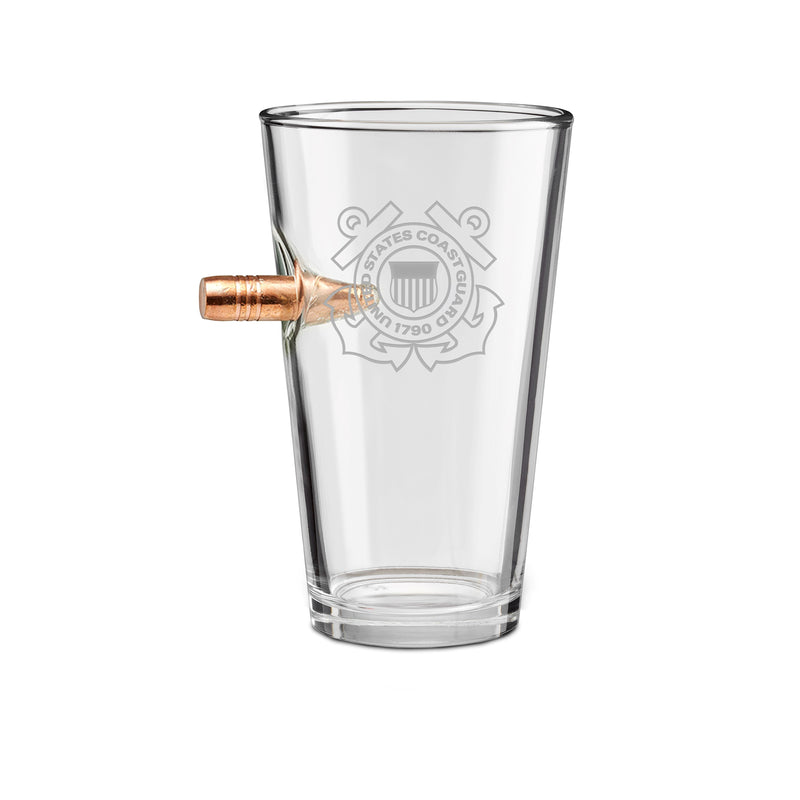 Coast Guard 50 Caliber Pint Glass - 16 oz.