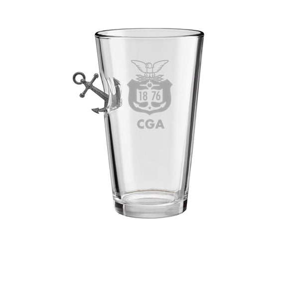 Coast Guard Academy Anchor Pint Glass - 16 oz.