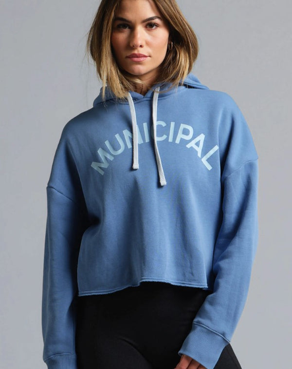 Municipal Womens Origin Pullover Hoodie Sweatshirt