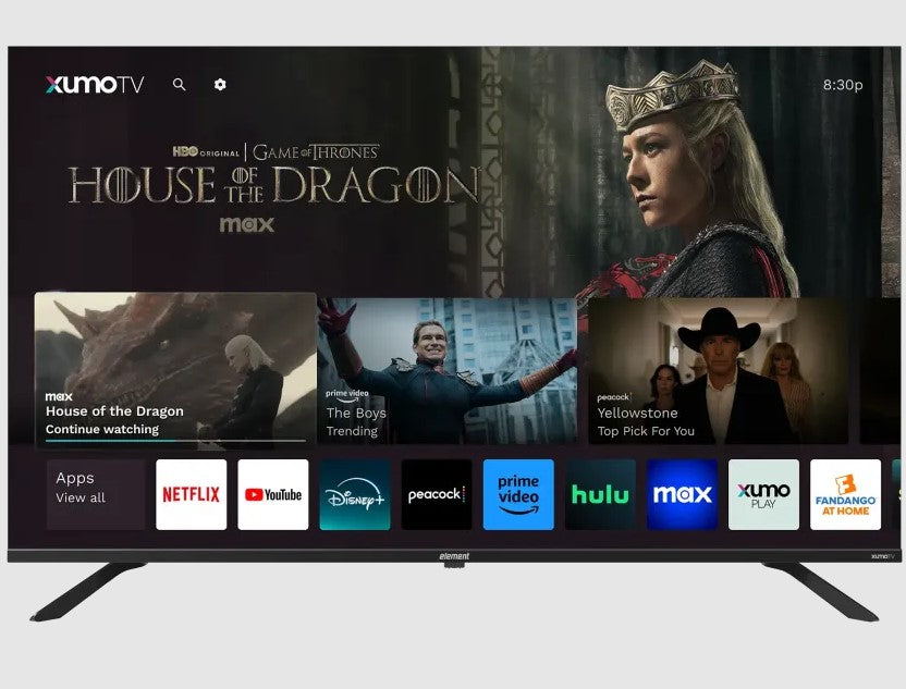 Element 50” 4K UHD HDR Frameless Xumo TV