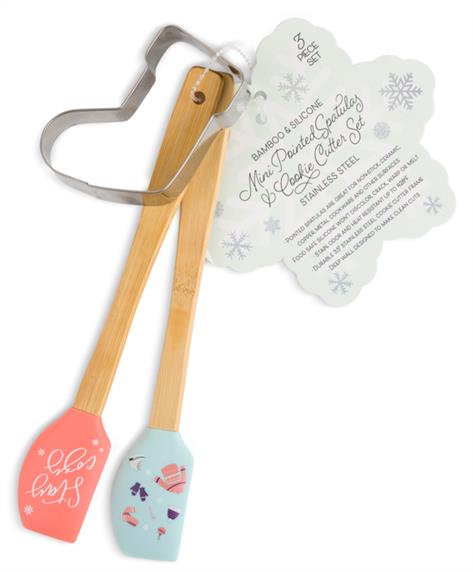 Core Kitchen 2-Piece Mini Spatulas with Cookie Cutter - Stay Cozy