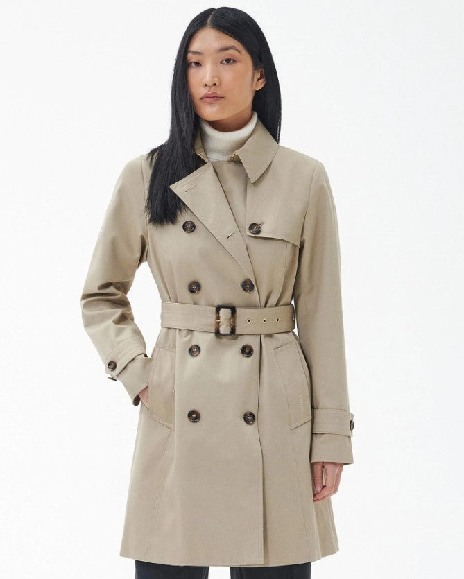 Barbour Women's Short Greta Showerproof Trench Coat