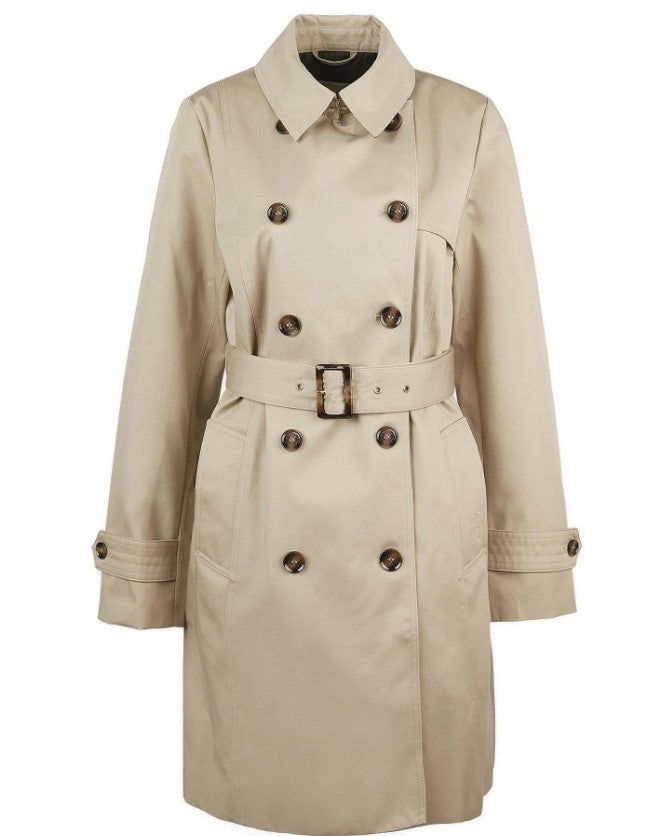 Barbour Women's Short Greta Showerproof Trench Coat