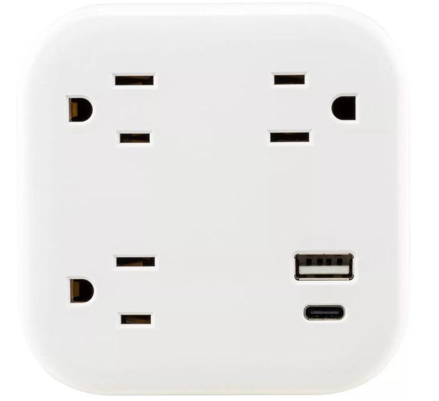 GE 3-Outlet Surge Tap with USB 980J 1 USB-A 1 USB-C 3.4A 17W