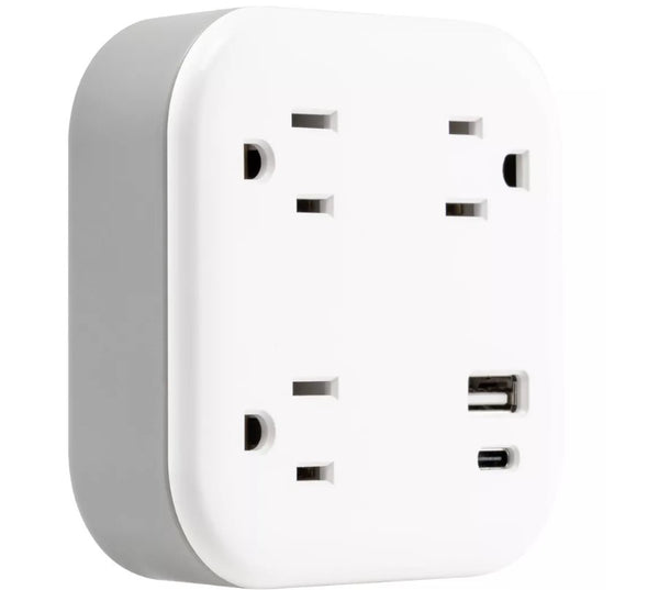 GE 3-Outlet Surge Tap with USB 980J 1 USB-A 1 USB-C 3.4A 17W