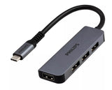 Philips USB 2.0 4-Port Hub, Type-C