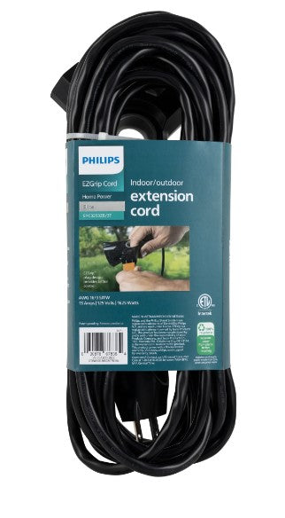 Philips EZGrip 25FT 3-Outlet Grounded Extension Cord Indoor/Outdoor