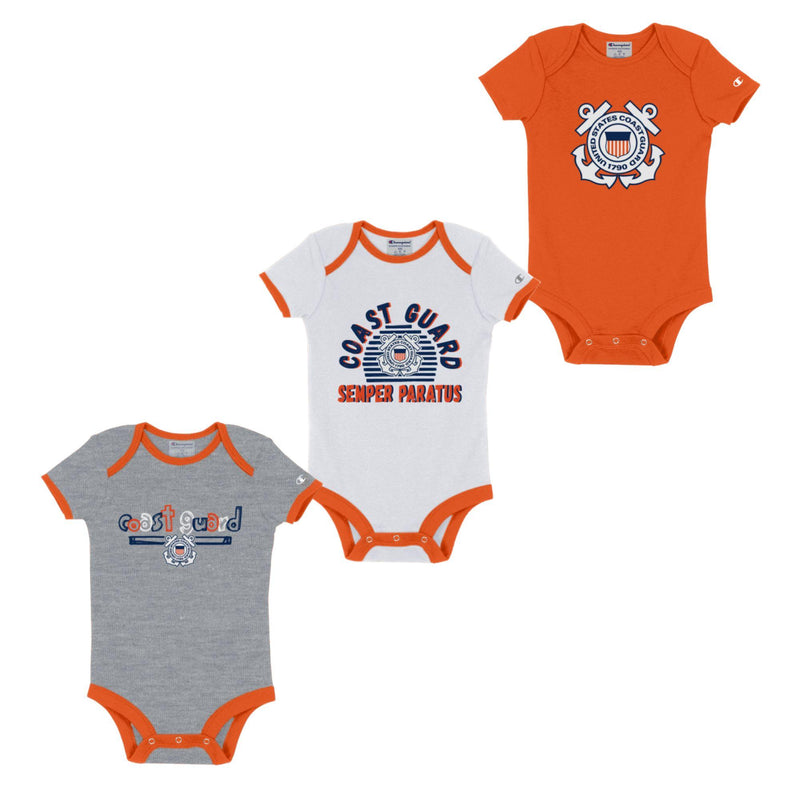 Coast Guard Champion Infant Onsie - 3 Pack