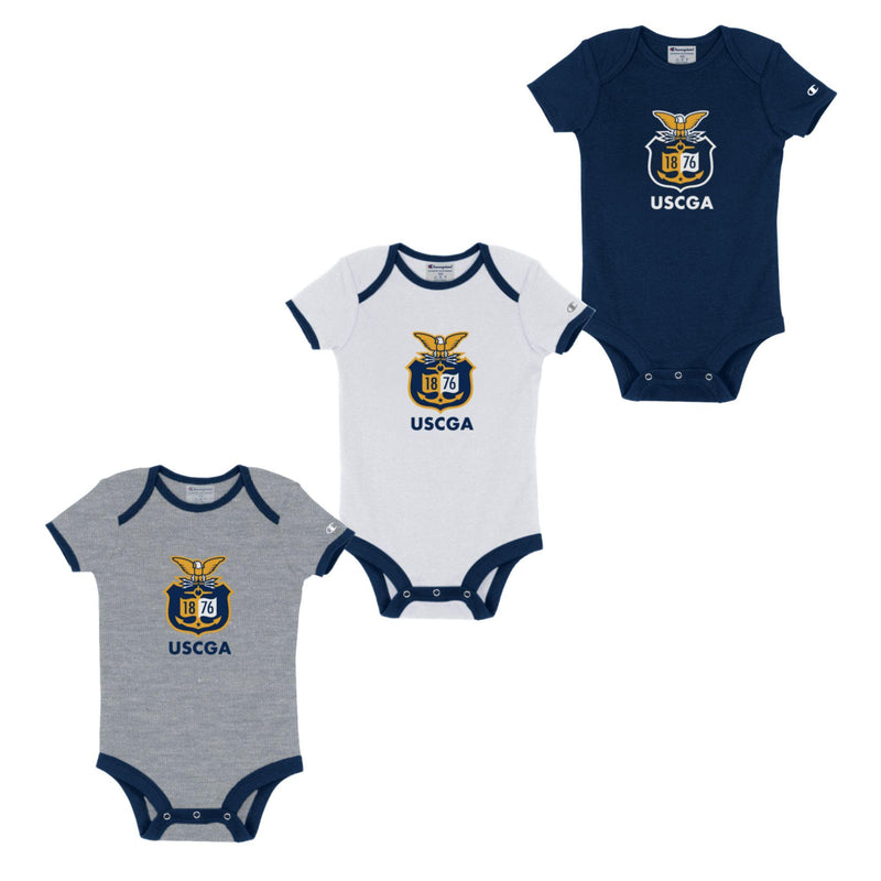 Coast Guard Academy Infant Bodysuit - Set of 3