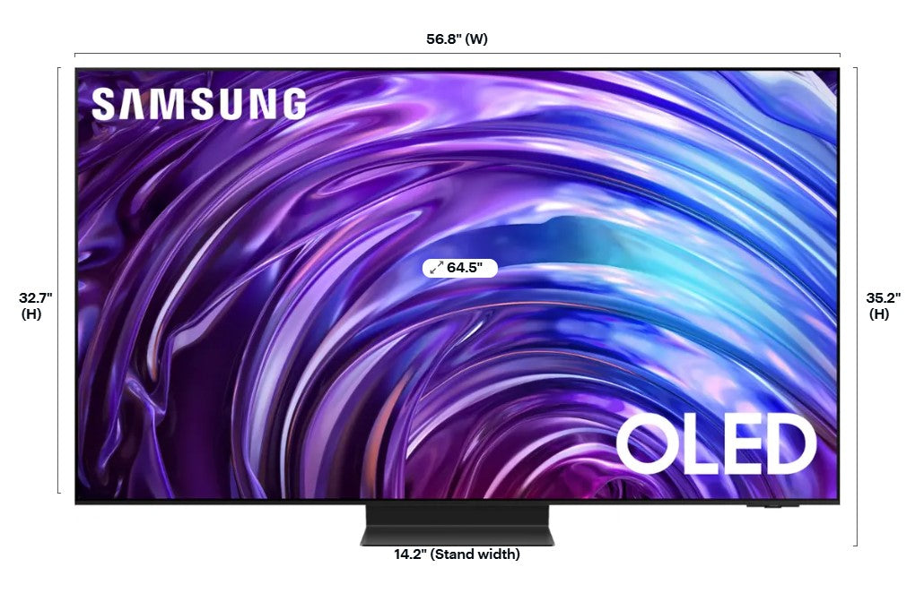 Samsung 65” Class S95D Series OLED 4K Glare-Free Smart Tizen TV