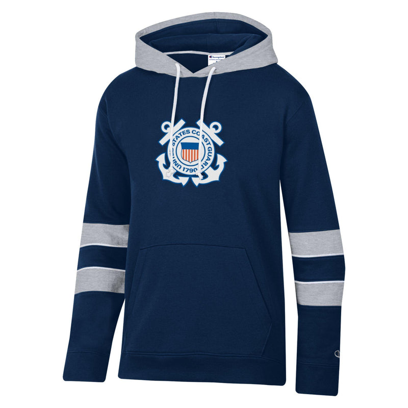 Coast Guard Champion Mens Superfan Fleece Hoodie Sweatshirt