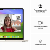 Apple MacBook Air 13" Apple M3 Chip Built for Apple Intelligence - 16GB Memory - 256GB SSD - Starlight