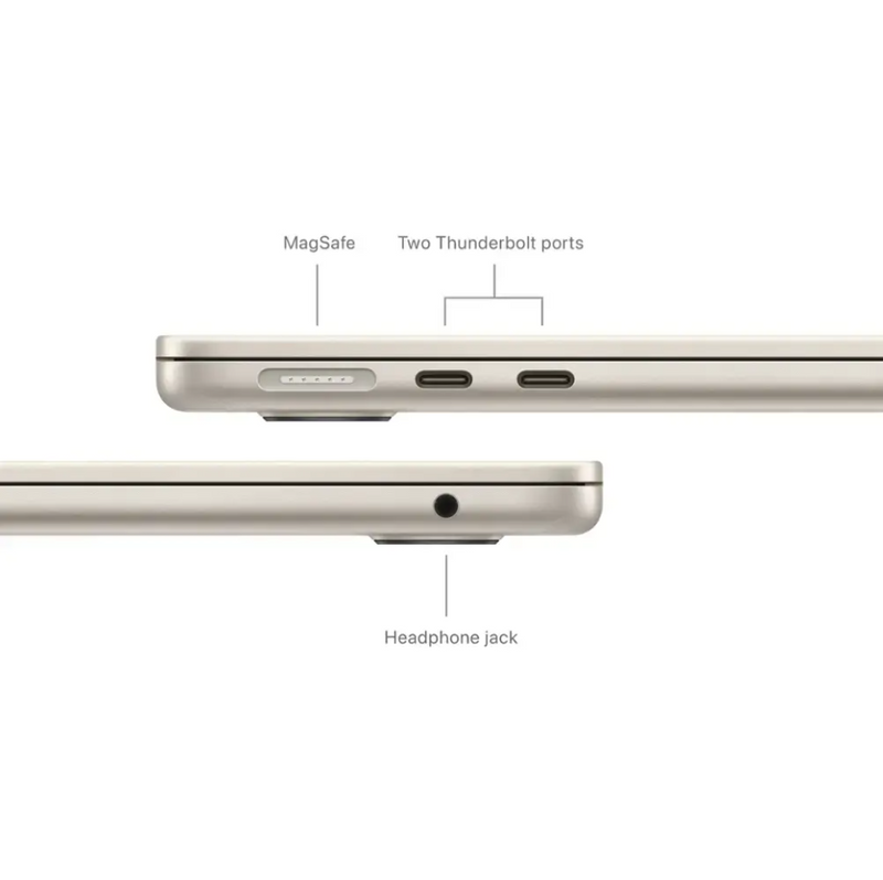 Apple MacBook Air 13" Apple M3 Chip Built for Apple Intelligence - 16GB Memory - 256GB SSD - Starlight