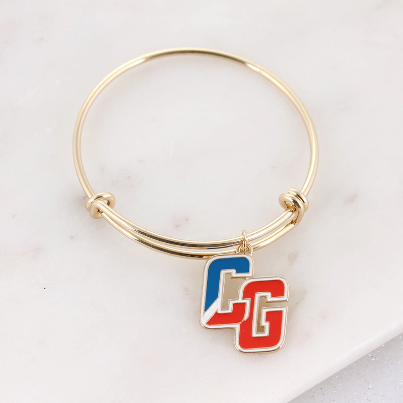 Seasons Jewelry Coast Guard Gold & Enamel Logo Wire Bracelet
