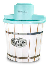 Nostalgia 4-Quart Parlor Wood Bucket Electric Ice Cream Maker