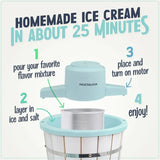Nostalgia 4-Quart Parlor Wood Bucket Electric Ice Cream Maker