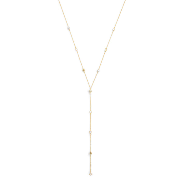 Coach Signature Heritage Pearl Charm Strand Y Necklace