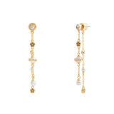 Coach Signature Heritage Mixed Charm Front Back Earrings