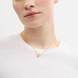 Coach Signature Tea Rose Pendant Necklace