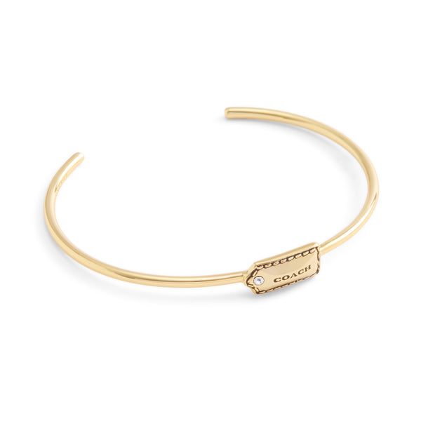 Coach Signature Hangtag Thin Cuff Bracelet